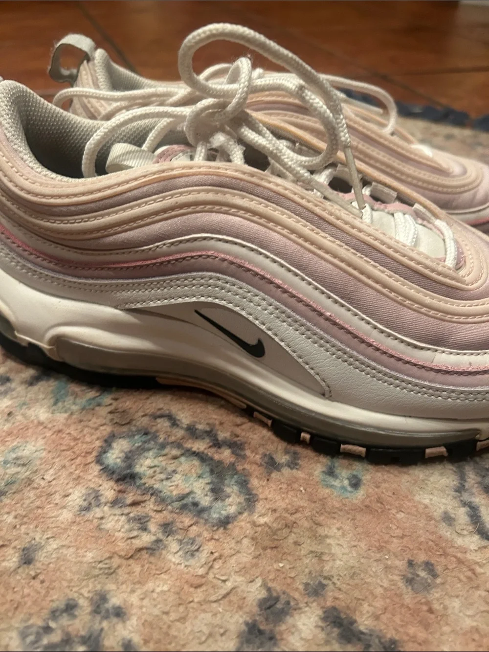 Nike Women’s Air Max 97 Sneakers - White, Light Pink & Beige